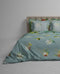 Heckettlane Dekbedovertrek Milan - Bedlinnen met print - 260x220 - Blauw - Dekbedhoes van 100% Katoen-Satijn
