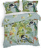 Heckettlane Dekbedovertrek Milan - Bedlinnen met print - 260x220 - Blauw - Dekbedhoes van 100% Katoen-Satijn
