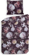Heckettlane Dekbedovertrek Mina - Bedlinnen met Bloemen print - 200x220 - Rood - Dekbedhoes van 100% Katoen-Flanel