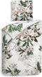 Heckettlane Dekbedovertrek Murano - Bedlinnen met Bloemen print - 240x220 - Groen - Dekbedhoes van 100% Katoen-Twill