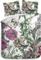 Heckettlane Dekbedovertrek Murano - Bedlinnen met Bloemen print - 240x220 - Groen - Dekbedhoes van 100% Katoen-Twill