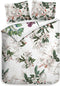 Heckettlane Dekbedovertrek Murano - Bedlinnen met Bloemen print - 240x220 - Groen - Dekbedhoes van 100% Katoen-Twill