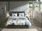 Heckettlane Dekbedovertrek Ninni - Bedlinnen met Bloemen print - 140x220 - Blauw - Dekbedhoes van 100% Lyocell