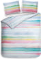 Heckettlane Dekbedovertrek Noak - Bedlinnen met Strepen print - 200x220 - Multi - Dekbedhoes van 100% Katoen-Twill