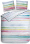 Heckettlane Dekbedovertrek Noak - Bedlinnen met Strepen print - 200x220 - Multi - Dekbedhoes van 100% Katoen-Twill