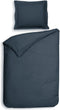 Heckettlane Dekbedovertrek Punto - Bedlinnen met Stippen - 140x220 - Blauw - Dekbedhoes van 100% Katoen-Satijn