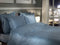 Heckettlane Dekbedovertrek Punto - Bedlinnen met Stippen - 140x220 - Blauw - Dekbedhoes van 100% Katoen-Satijn