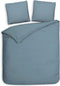 Heckettlane Dekbedovertrek Punto - Bedlinnen met Stippen - 140x220 - Blauw - Dekbedhoes van 100% Katoen-Satijn