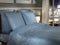 Heckettlane Dekbedovertrek Punto - Bedlinnen met Stippen - 140x220 - Blauw - Dekbedhoes van 100% Katoen-Satijn