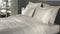 Heckettlane Dekbedovertrek Punto - Bedlinnen met Stippen - 200x220 - Off-White - Dekbedhoes van 100% Katoen-Satijn