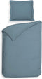 Heckettlane Dekbedovertrek Punto - Bedlinnen met Stippen - 200x220 - Blauw - Dekbedhoes van 100% Katoen-Satijn