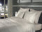 Heckettlane Dekbedovertrek Punto - Bedlinnen met Stippen - 200x220 - Off-White - Dekbedhoes van 100% Katoen-Satijn