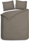 Heckettlane Dekbedovertrek Punto - Bedlinnen met Stippen - 240x220 - Taupe - Dekbedhoes van 100% Katoen-Satijn