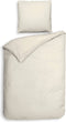 Heckettlane Dekbedovertrek Punto - Bedlinnen met Stippen - 240x220 - Off-White - Dekbedhoes van 100% Katoen-Satijn
