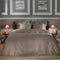 Heckettlane Dekbedovertrek Punto - Bedlinnen met Stippen - 240x220 - Taupe - Dekbedhoes van 100% Katoen-Satijn