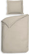 Heckettlane Dekbedovertrek Punto - Bedlinnen met Stippen - 240x220 - Natural - Dekbedhoes van 100% Katoen-Satijn