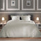 Heckettlane Dekbedovertrek Punto - Bedlinnen met Stippen - 240x220 - Off-White - Dekbedhoes van 100% Katoen-Satijn