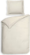 Heckettlane Dekbedovertrek Punto - Bedlinnen met Stippen - 260x220 - Off-White - Dekbedhoes van 100% Katoen-Satijn