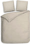 Heckettlane Dekbedovertrek Punto - Bedlinnen met Stippen - 260x220 - Natural - Dekbedhoes van 100% Katoen-Satijn