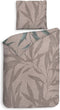 Heckettlane Dekbedovertrek Ramo - Bedlinnen met Takken print - 140x220 - Taupe - Dekbedhoes van 100% Katoen-Satijn