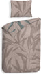 Heckettlane Dekbedovertrek Ramo - Bedlinnen met Takken print - 200x220 - Taupe - Dekbedhoes van 100% Katoen-Satijn