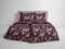 Heckettlane Dekbedovertrek Revi - Bedlinnen met Natuur print - 240x220 - Rood - Dekbedhoes van 100% Katoen-Flanel