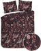 Heckettlane Dekbedovertrek Revi - Bedlinnen met Natuur print - 240x220 - Rood - Dekbedhoes van 100% Katoen-Flanel