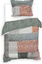Heckettlane Dekbedovertrek Ron - Bedlinnen met Patchwork print - 140x220 - Multi - Dekbedhoes van 100% Katoen-Twill
