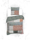 Heckettlane Dekbedovertrek Ron - Bedlinnen met Patchwork print - 140x220 - Multi - Dekbedhoes van 100% Katoen-Twill