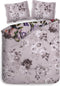 Heckettlane Dekbedovertrek Samia - Bedlinnen met Bloemen print - 240x220 - Roze - Dekbedhoes van 100% Katoen-Satijn