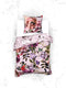 Heckettlane Dekbedovertrek Samia - Bedlinnen met Bloemen print - 200x220 - Roze - Dekbedhoes van 100% Katoen-Satijn