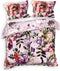 Heckettlane Dekbedovertrek Samia - Bedlinnen met Bloemen print - 140x220 - Roze - Dekbedhoes van 100% Katoen-Satijn