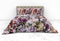 Heckettlane Dekbedovertrek Samia - Bedlinnen met Bloemen print - 260x220 - Roze - Dekbedhoes van 100% Katoen-Satijn