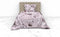 Heckettlane Dekbedovertrek Samia - Bedlinnen met Bloemen print - 140x220 - Roze - Dekbedhoes van 100% Katoen-Satijn