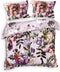 Heckettlane Dekbedovertrek Samia - Bedlinnen met Bloemen print - 260x220 - Roze - Dekbedhoes van 100% Katoen-Satijn