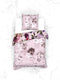 Heckettlane Dekbedovertrek Samia - Bedlinnen met Bloemen print - 260x220 - Roze - Dekbedhoes van 100% Katoen-Satijn