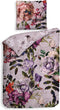 Heckettlane Dekbedovertrek Samia - Bedlinnen met Bloemen print - 140x220 - Roze - Dekbedhoes van 100% Katoen-Satijn