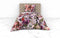 Heckettlane Dekbedovertrek Samia - Bedlinnen met Bloemen print - 200x220 - Roze - Dekbedhoes van 100% Katoen-Satijn
