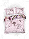 Heckettlane Dekbedovertrek Samia - Bedlinnen met Bloemen print - 240x220 - Roze - Dekbedhoes van 100% Katoen-Satijn