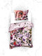 Heckettlane Dekbedovertrek Samia - Bedlinnen met Bloemen print - 260x220 - Roze - Dekbedhoes van 100% Katoen-Satijn