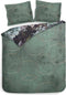 Heckettlane Dekbedovertrek Scott - Bedlinnen met Bloemen print - 260x220 - Groen - Dekbedhoes van 100% Katoen-Twill