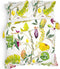 Heckettlane Dekbedovertrek Sillia - Bedlinnen met Bladeren print - 200x220 - Multi - Dekbedhoes van 100% Katoen-Satijn
