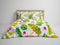 Heckettlane Dekbedovertrek Sillia - Bedlinnen met Bladeren print - 200x220 - Multi - Dekbedhoes van 100% Katoen-Satijn
