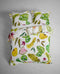 Heckettlane Dekbedovertrek Sillia - Bedlinnen met Bladeren print - 200x220 - Multi - Dekbedhoes van 100% Katoen-Satijn