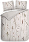Heckettlane Dekbedovertrek Soari - Bedlinnen met Natuur print - 200x220 - Natural - Dekbedhoes van 100% Katoen-Satijn