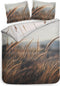 Heckettlane Dekbedovertrek Soari - Bedlinnen met Natuur print - 200x220 - Natural - Dekbedhoes van 100% Katoen-Satijn