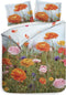 Heckettlane Dekbedovertrek Sonja - Bedlinnen met Bloemen print - 140x220 - Multi - Dekbedhoes van 100% Katoen-Satijn