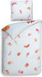 Heckettlane Dekbedovertrek Sonja - Bedlinnen met Bloemen print - 140x220 - Multi - Dekbedhoes van 100% Katoen-Satijn