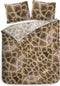 Heckettlane Dekbedovertrek Tyra - Bedlinnen met Dieren print - 240x220 - Bruin - Dekbedhoes van 100% Katoen-Satijn