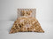 Heckettlane Dekbedovertrek Tyra - Bedlinnen met Dieren print - 240x220 - Bruin - Dekbedhoes van 100% Katoen-Satijn